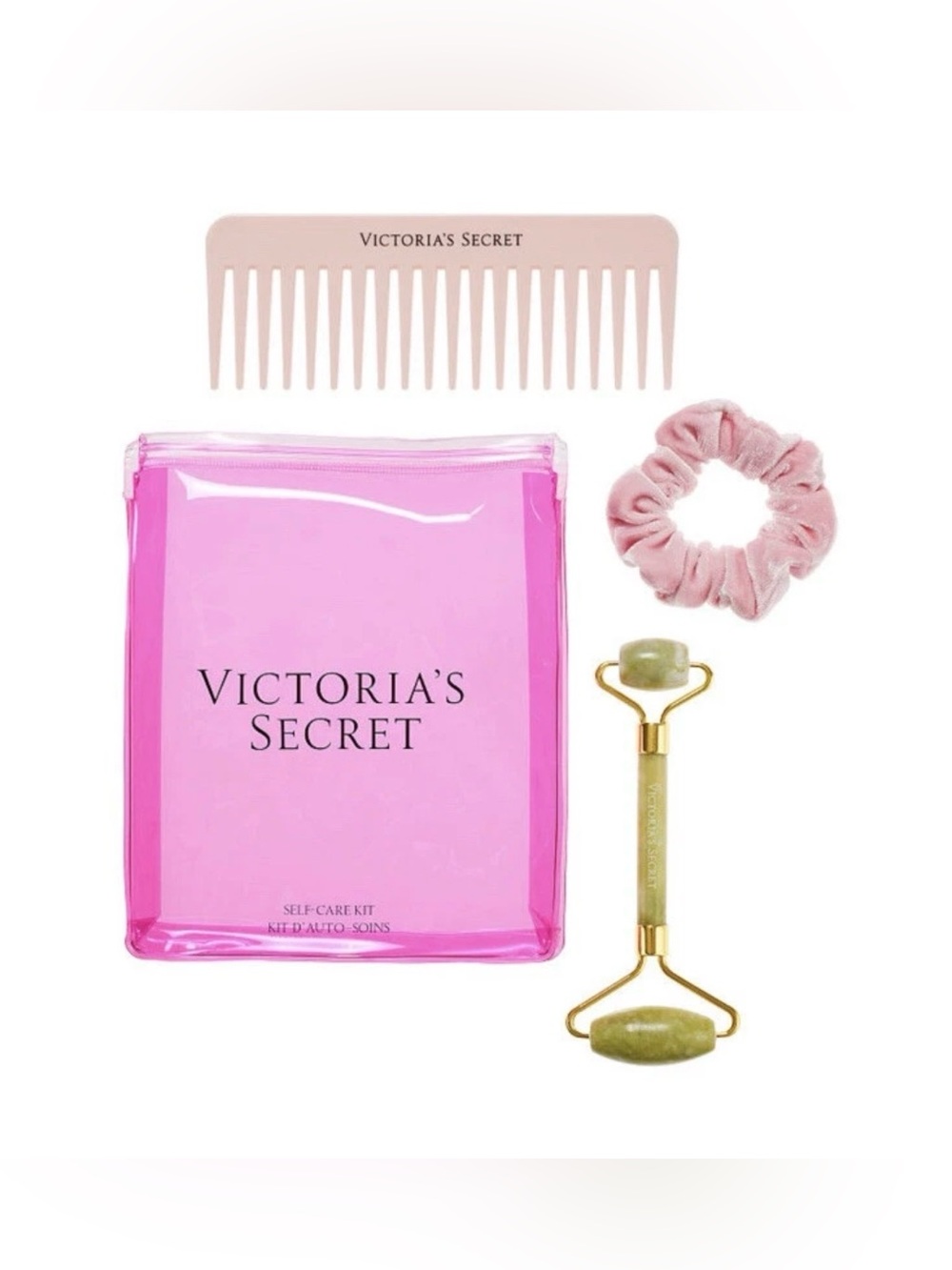 Victoria’s Secret Self Care Kit / Jade Roller / Comb / Scrunchie Hair Tie
